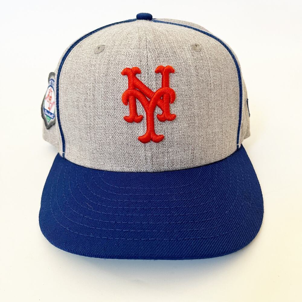New Era New York Mets 70th Anniversary Gray Blue 59Fifty Hat Sz 7 Wool Blend